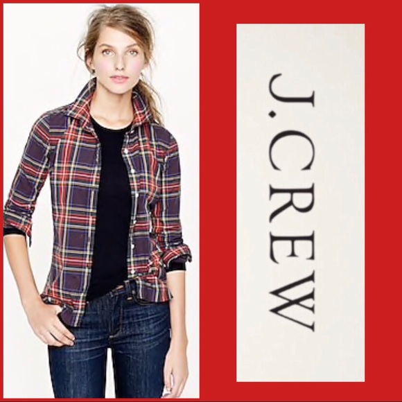 J. Crew Tops - J. Crew The Perfect Shirt in Tartan Plaid Sz. 10